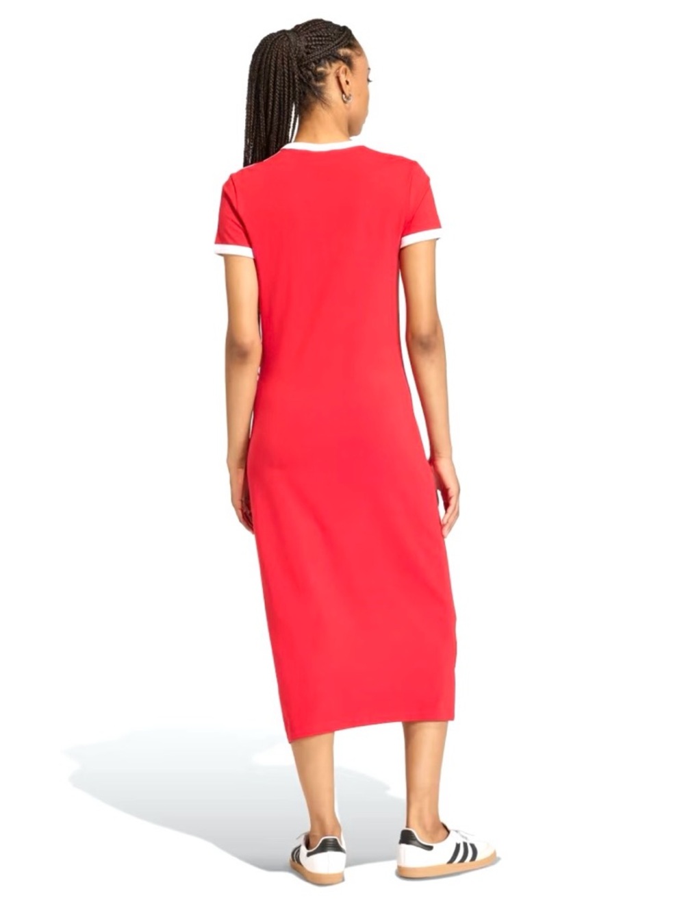 ADIDAS ORIGINALS Women’s 3 stripes slim fit midi dress❤️❤️ - Picture 4 of 9